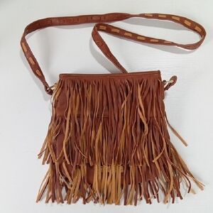 Steve Madden Tan Fringe Crossbody Bag